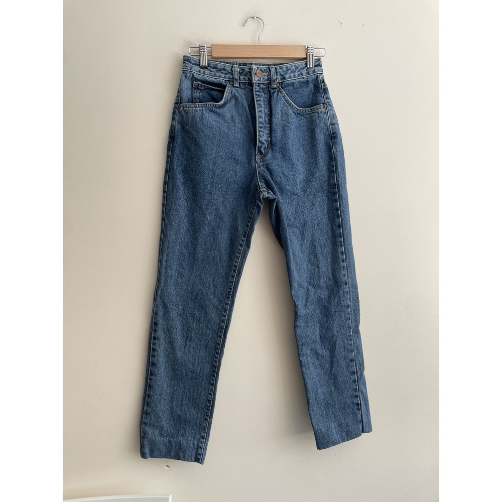 Vintage Edwin London Slim Blue Jeans Size‎ 30 x True 27 Hemmed 1980s Denim READ
